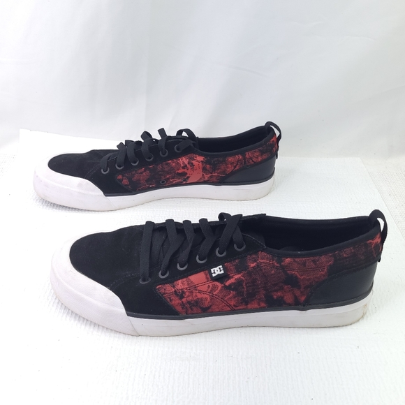 DC Shoes Evan Smith SP Skater Shoes Lace Up Red Black Low Top Sneakers Men Sz 12 - Picture 1 of 7